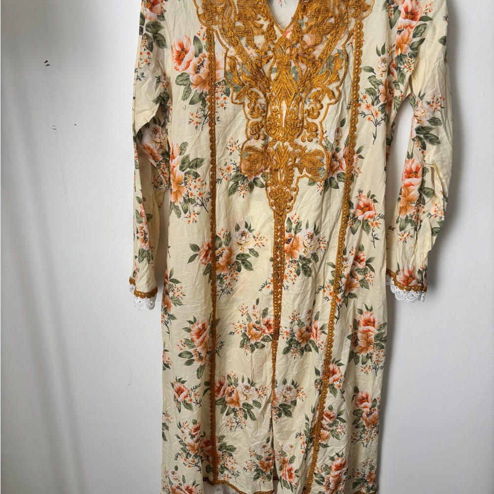 Floral Embroidered Long Dress